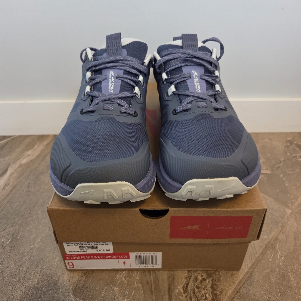 SOLD - Altra Lone Peak Waterproof Trail Running Shoes - Blue